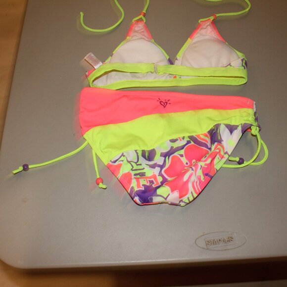 Multi Color 2 Pcs Justice Bikini Swimsuit Size 14 - Picture 5 of 10